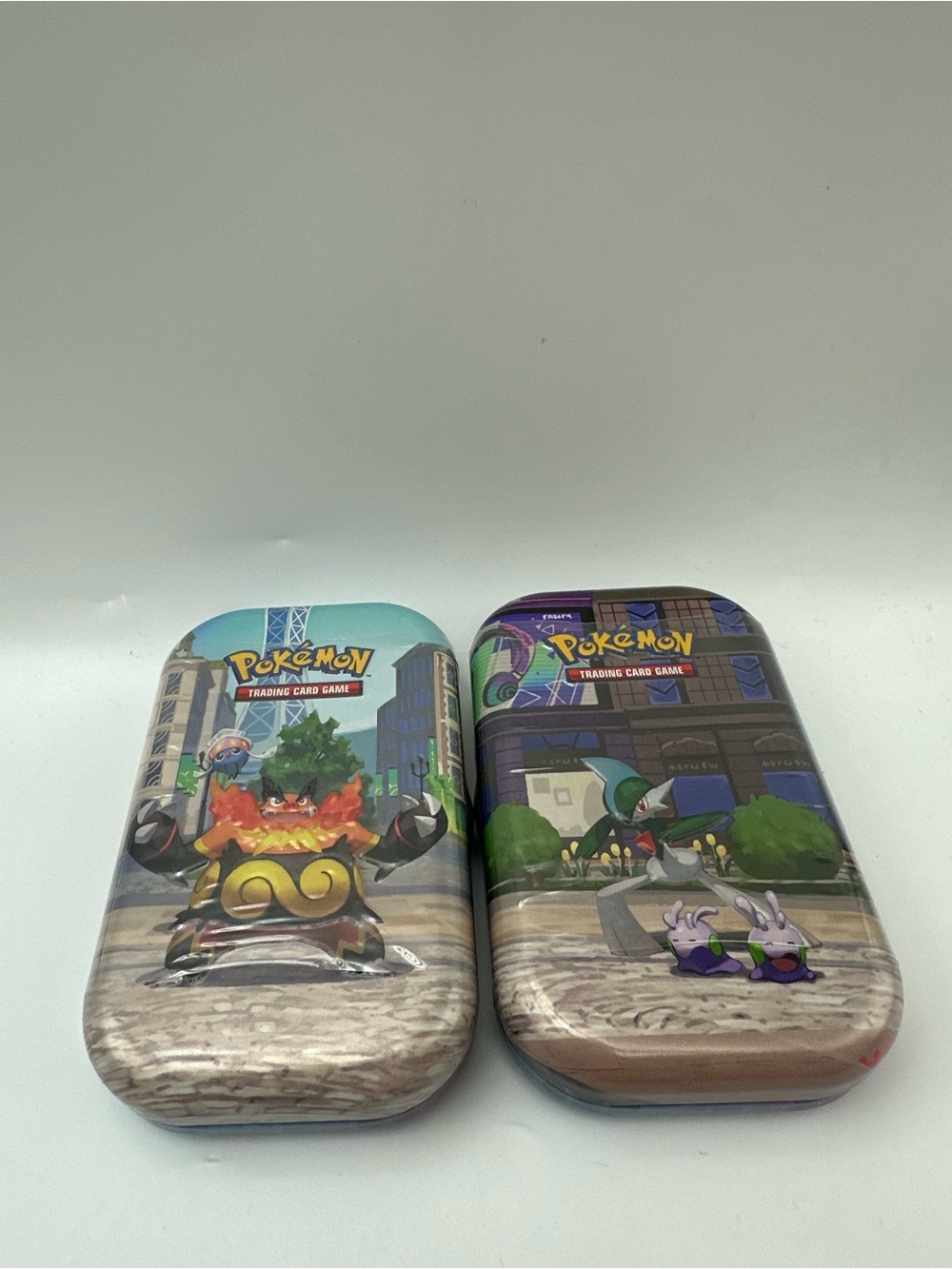 Pokemon tins 2 pack Trading Card Game Metal Tin Set - Multi-Color